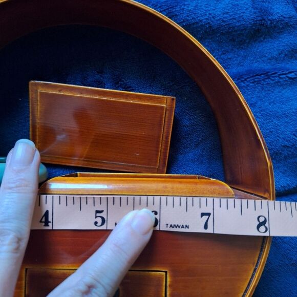 Vintage Japanese Hida Shunkei Lacquer Wooden Tobacco Bon Tray With Handle - Picture 10 of 10